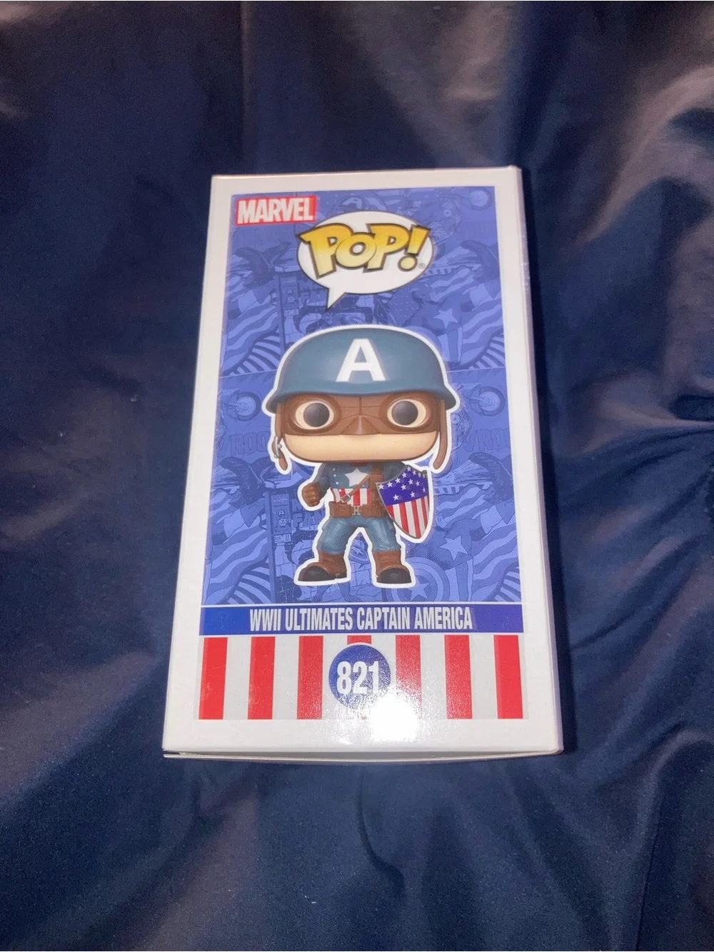 Funko Marvel WWII Ultimates Captain America Pop! - Blue, White, Brown